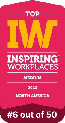 Top Inspiring Workplaces Medium 2023 North America 6 out of 50.